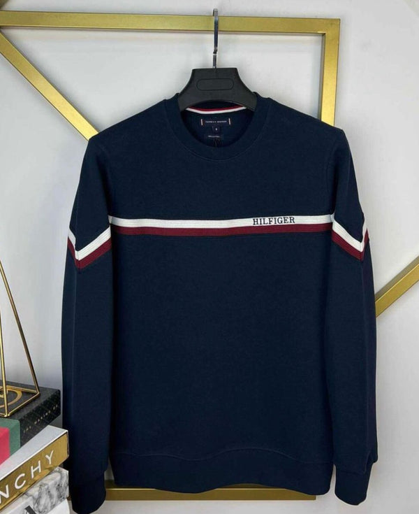 TOMMY HILFIGER SIGNATURE STRIPE WITH LOGO SWEATSHIRT